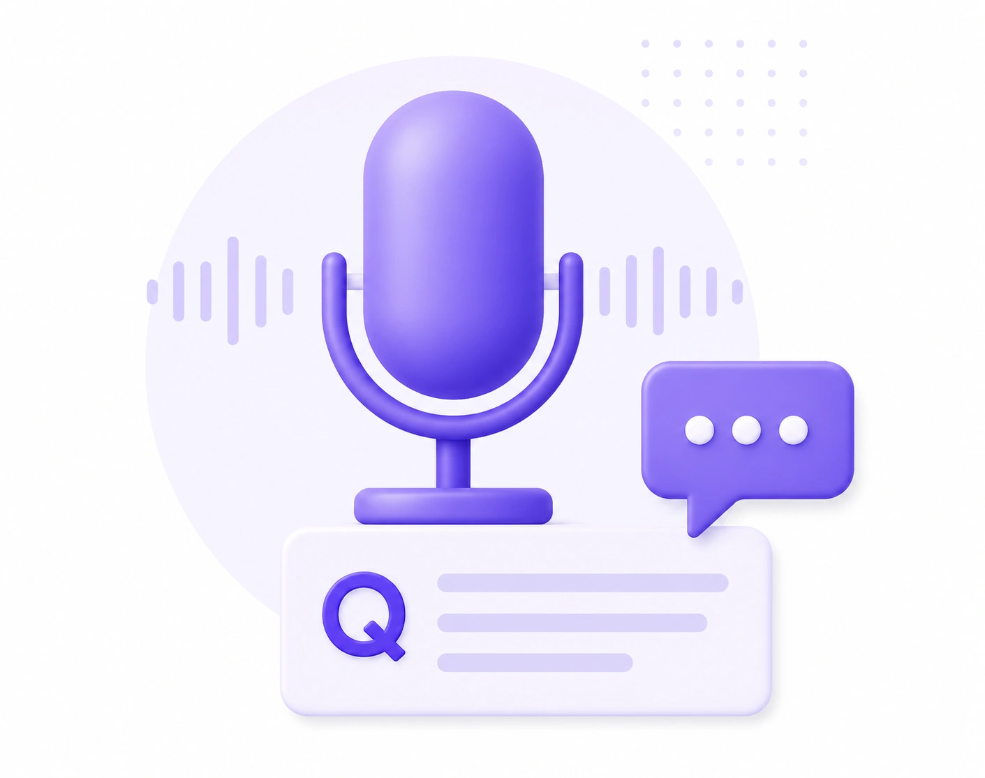 Voice search and AI assistant illustration