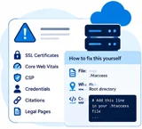 Guided SEO fix instructions